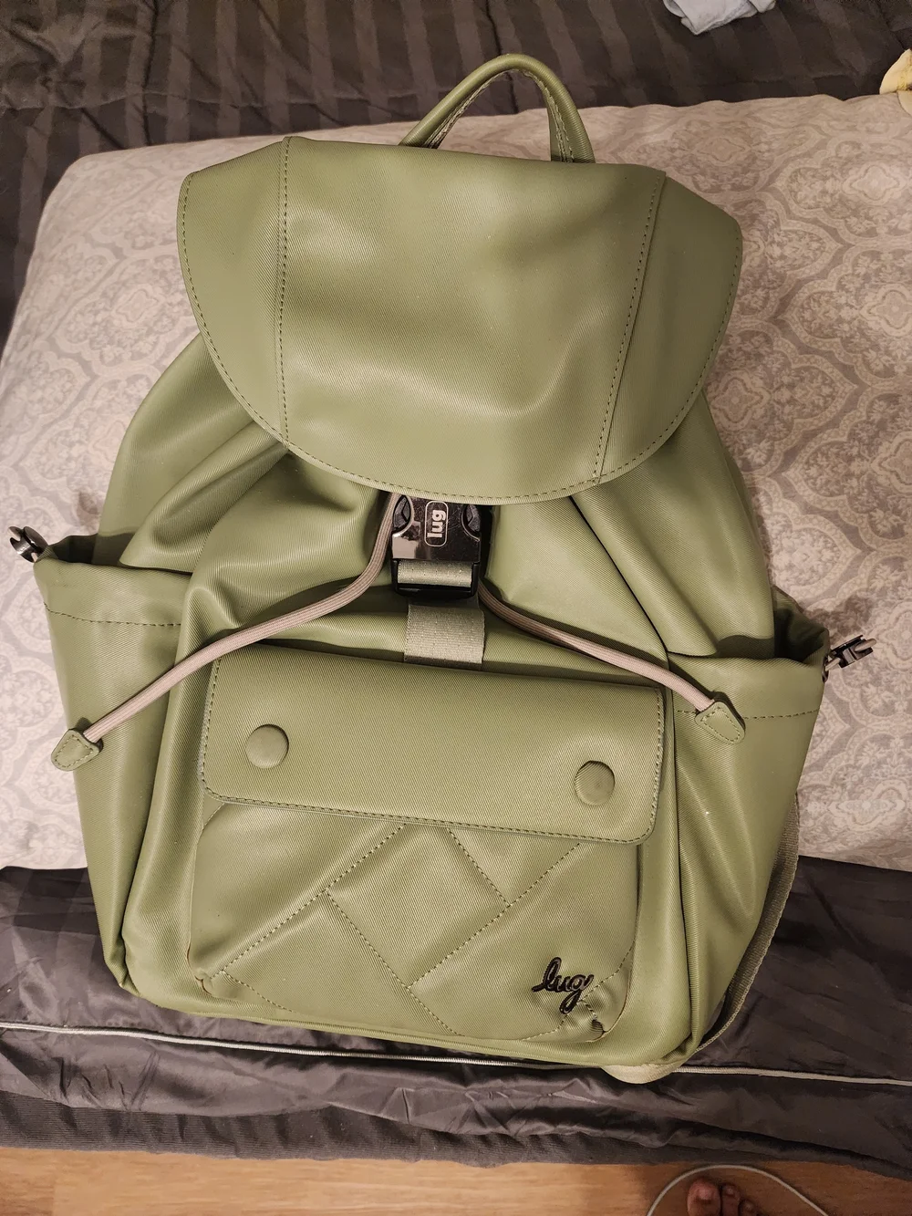lug Sage Green Women's Backpack with Front Pocket